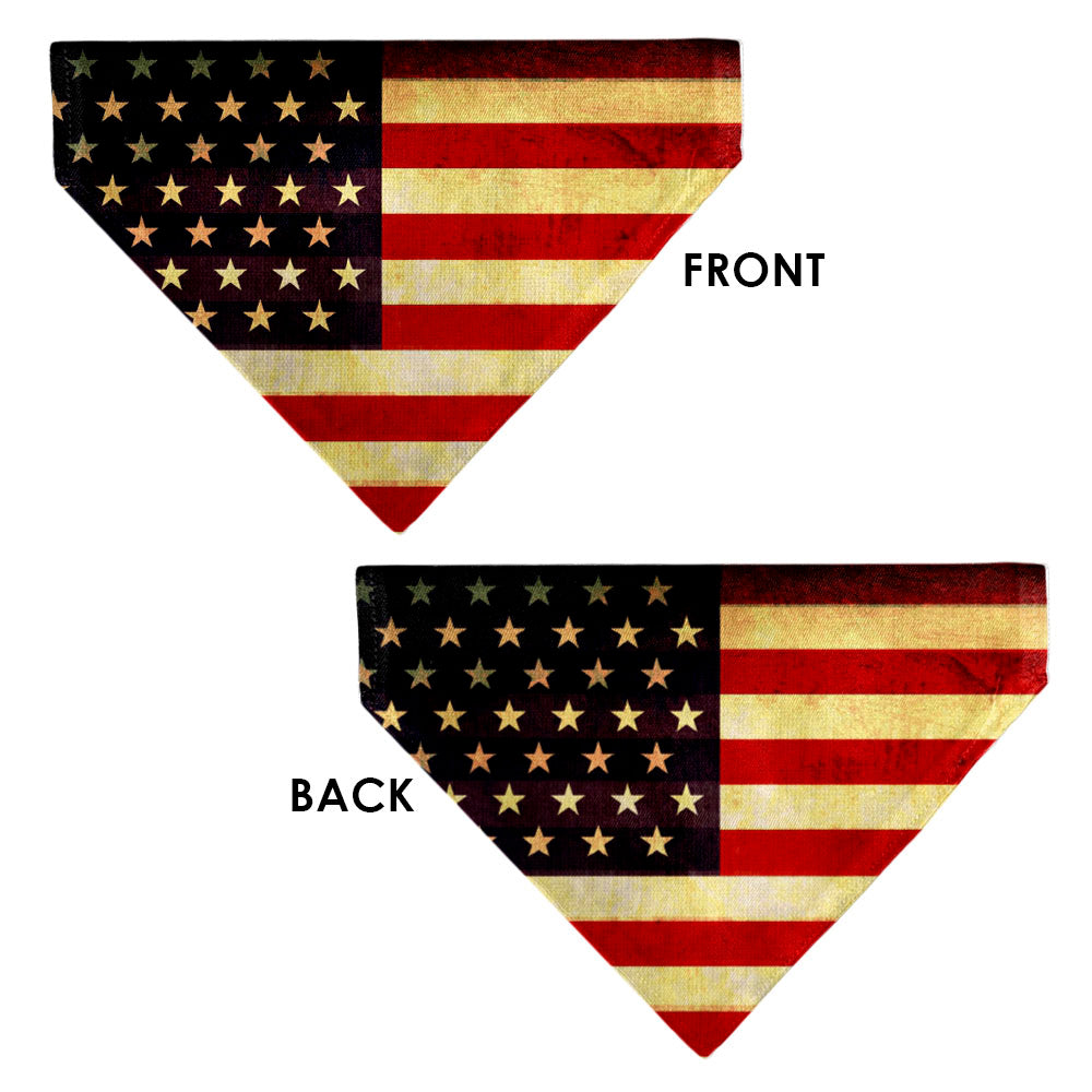 Pet Bandana - Vintage US Flag Repeat Pet Bandanas Buckle-Down