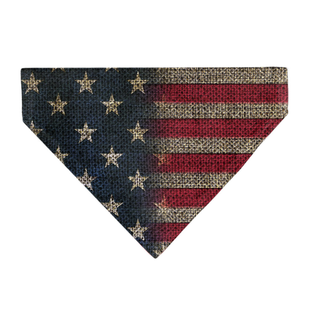 Pet Bandana - Vintage US Flag Stretch Pet Bandanas Buckle-Down
