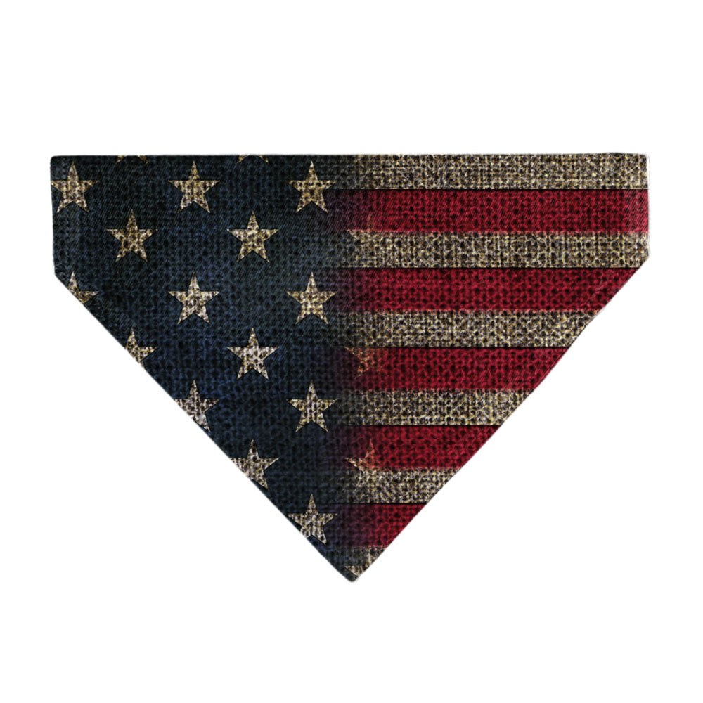 Pet Bandana - Vintage US Flag Stretch Pet Bandanas Buckle-Down