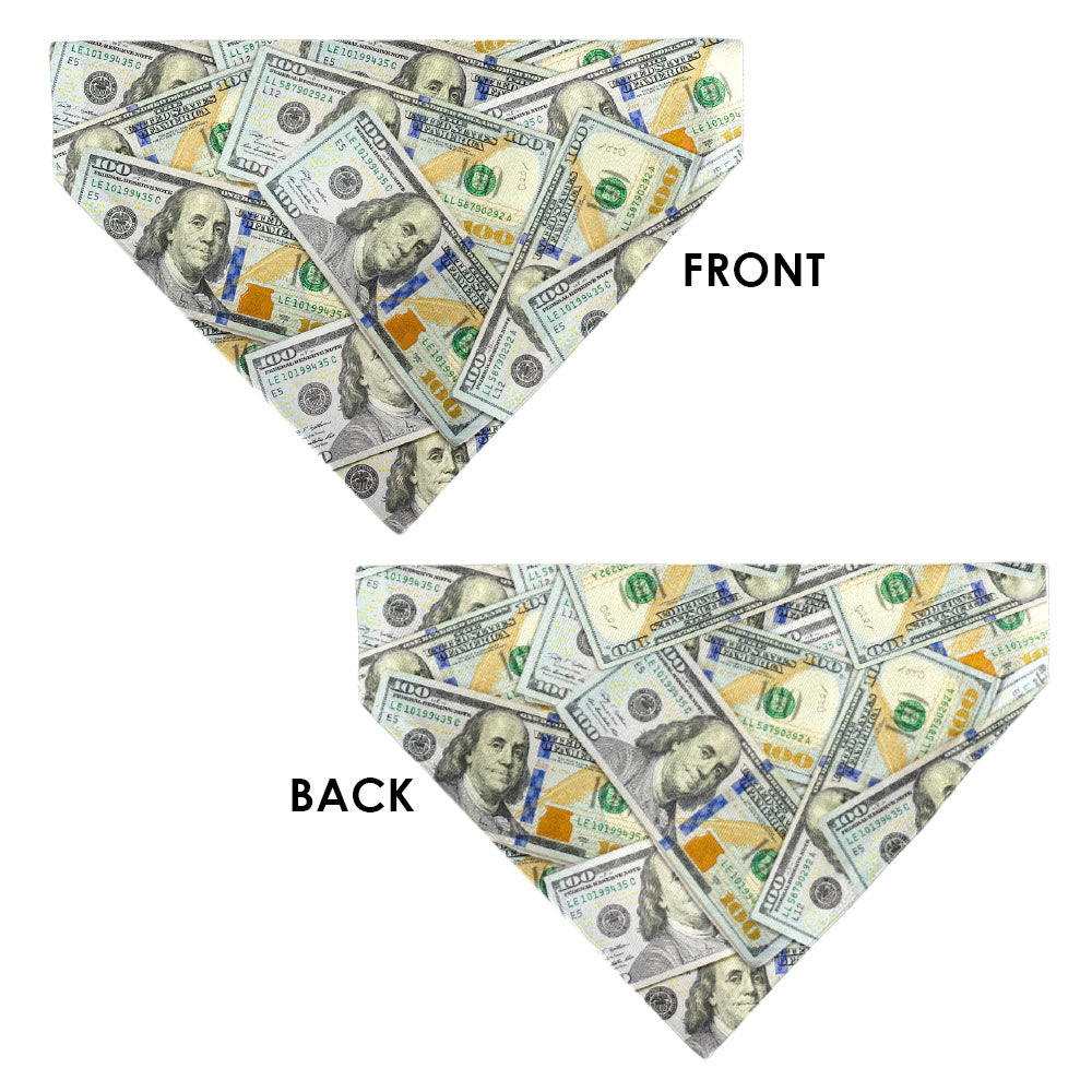 Pet Bandana - Vivid 100 Dollar Bills Stacked Pet Bandanas Buckle-Down