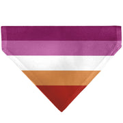 Pet Bandana - Flag Lesbian Five Stripe Oranges/White/Pinks Pet Bandanas Buckle-Down