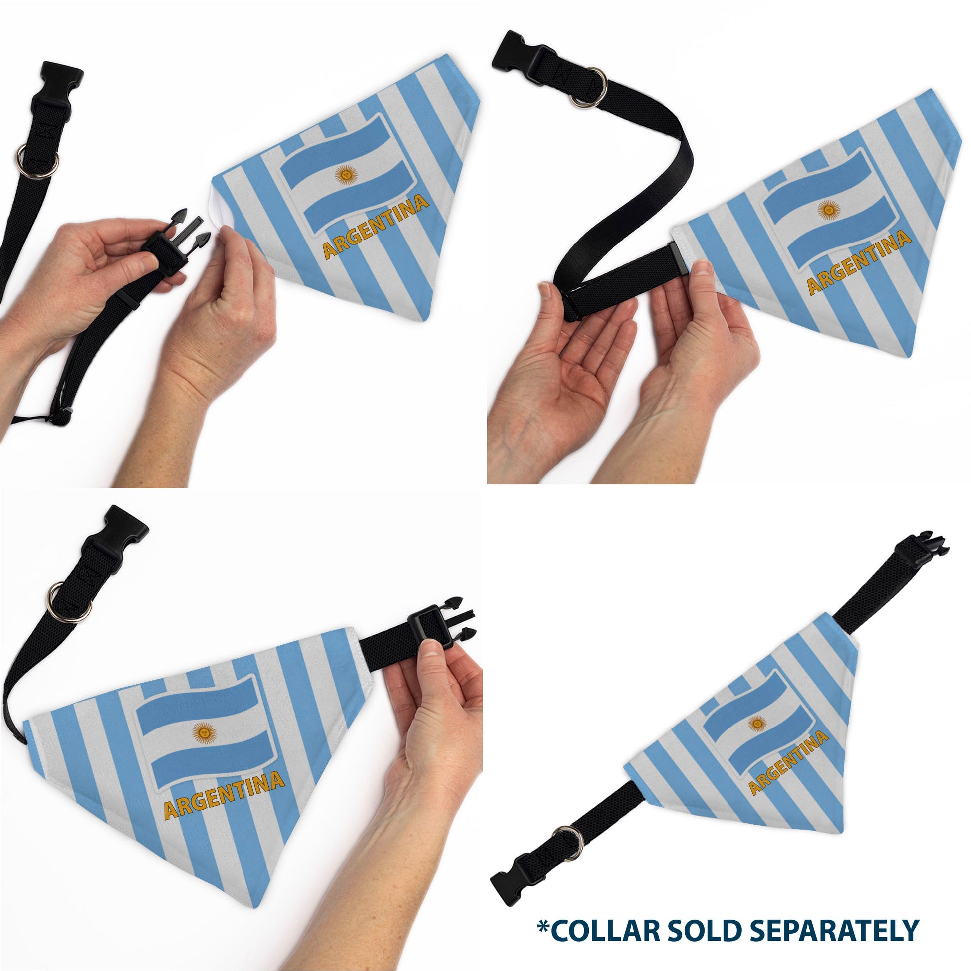 Pet Bandana - Global Soccer Cup Series Argentina Spirit Flag Pet Bandanas Buckle-Down