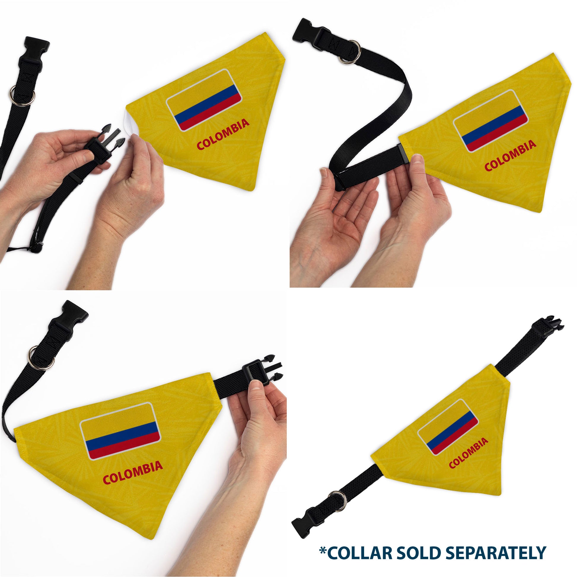 Pet Bandana - Global Soccer Cup Series Colombia Spirit Flag Pet Bandanas Buckle-Down