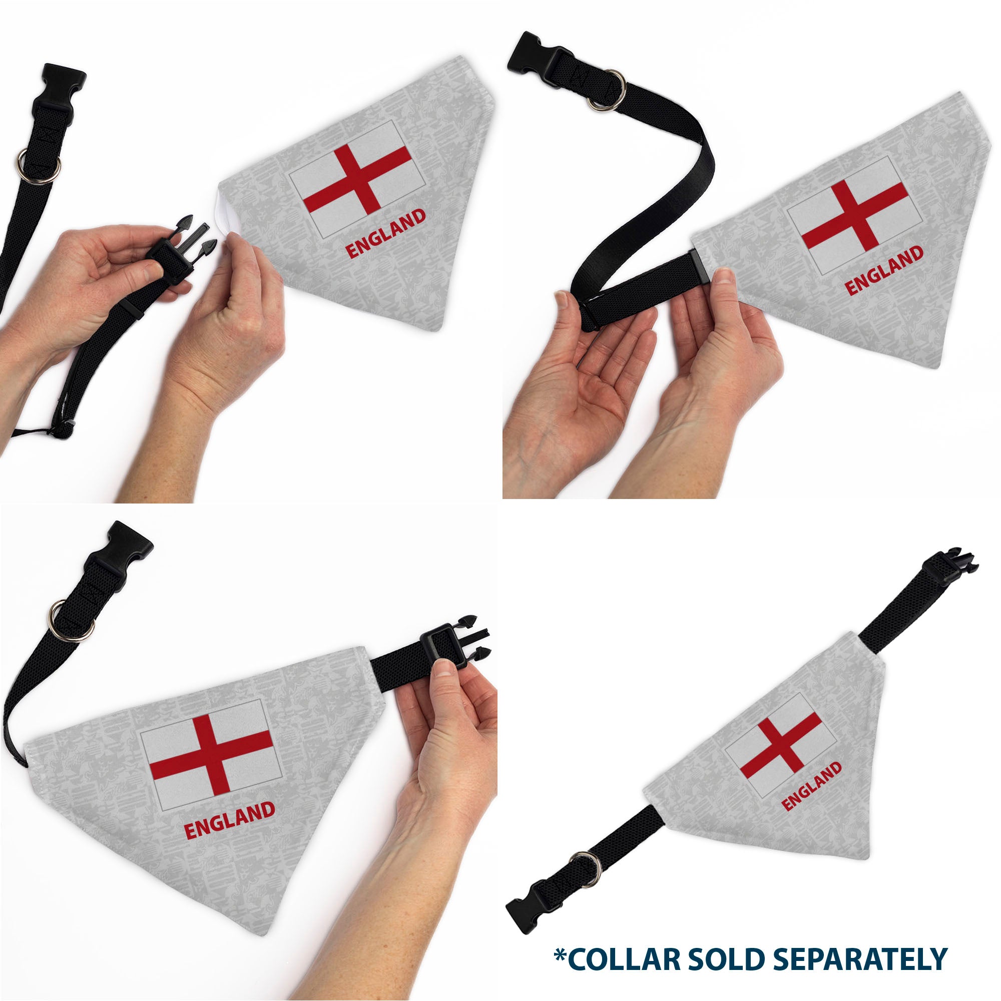 Pet Bandana - Global Soccer Cup Series England Spirit Flag Pet Bandanas Buckle-Down
