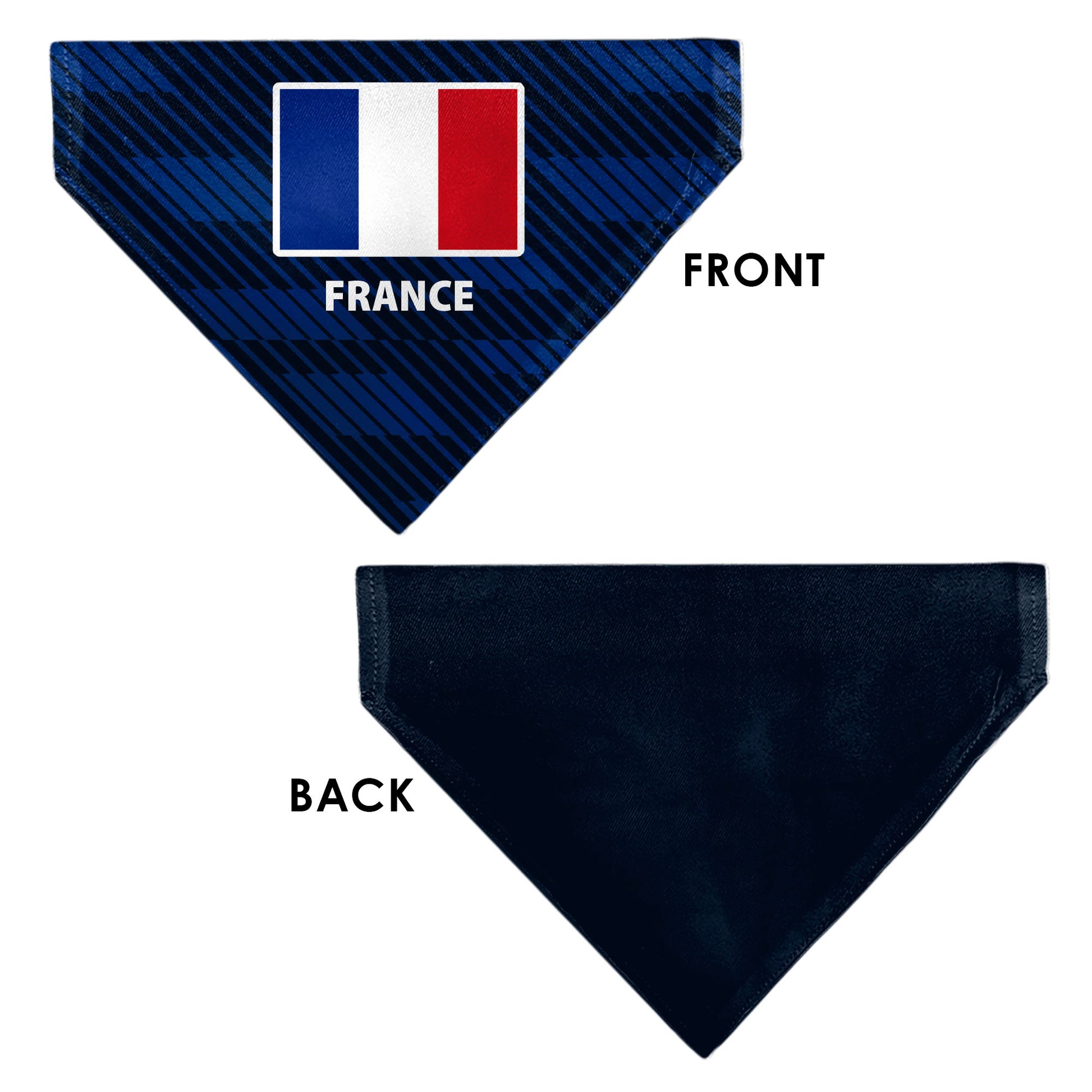 Pet Bandana - Global Soccer Cup Series France Spirit Flag Pet Bandanas Buckle-Down