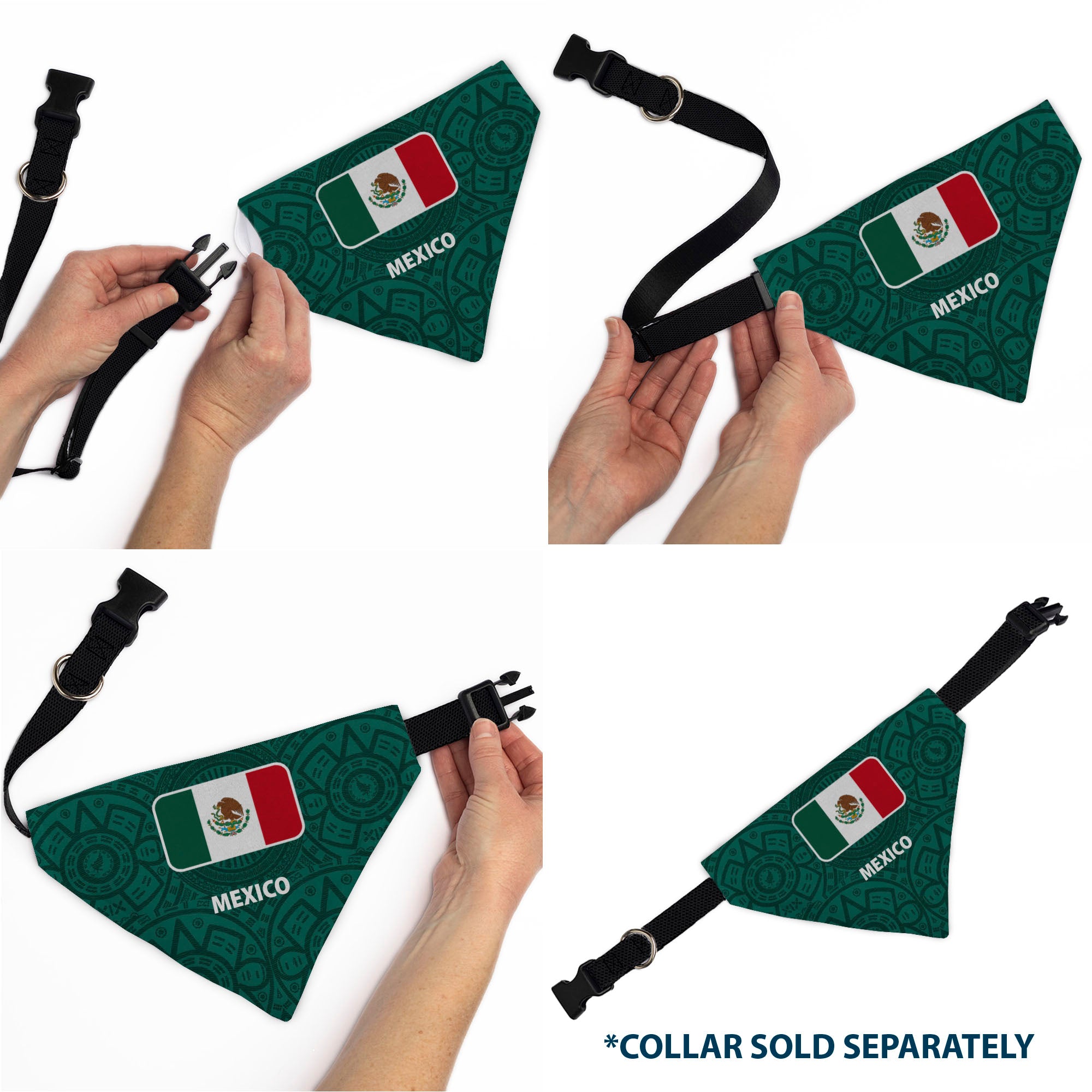 Pet Bandana - Global Soccer Cup Series Mexico Spirit Flag Pet Bandanas Buckle-Down