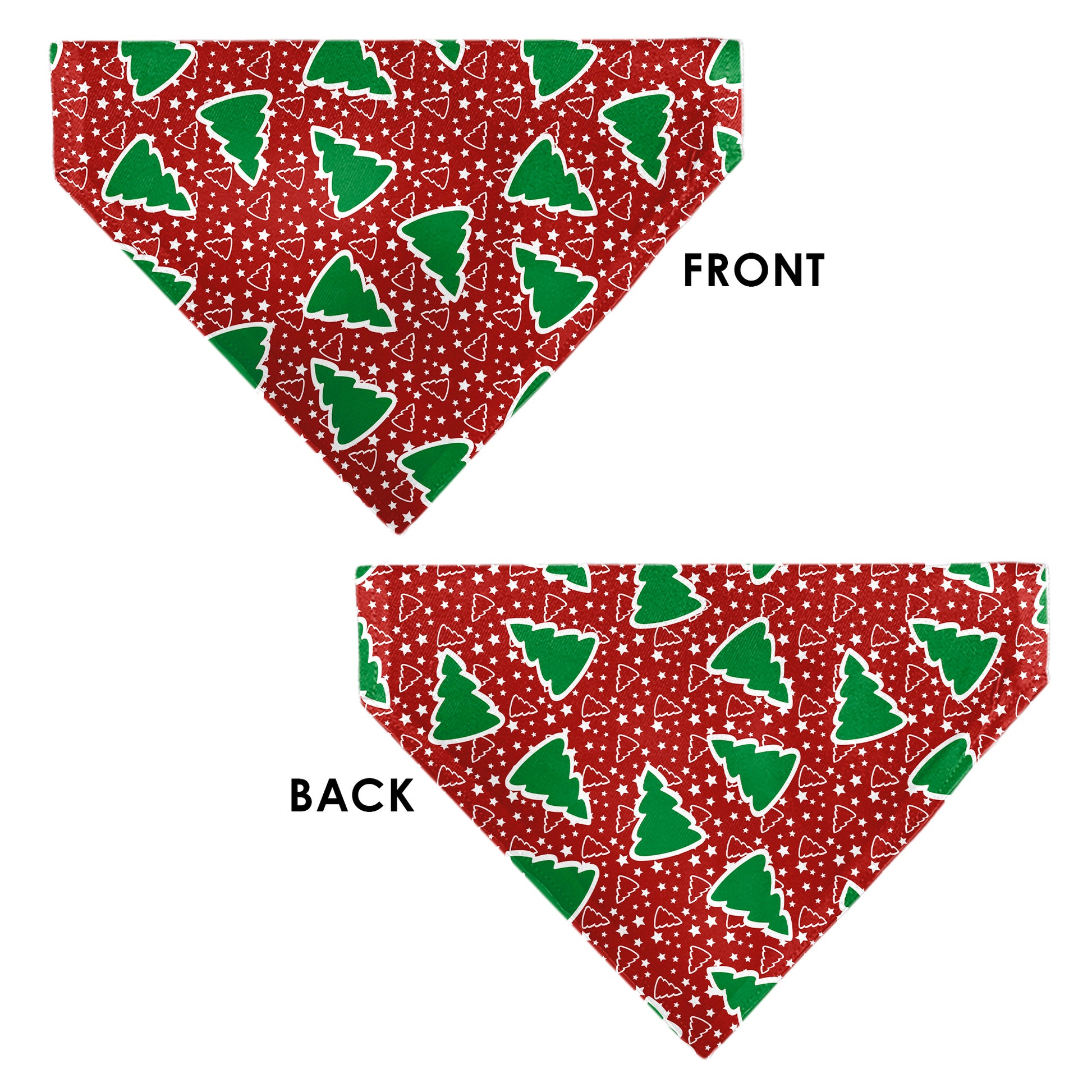 Pet Bandana - Christmas Trees/Stars Red/White/Green Pet Bandanas Buckle-Down