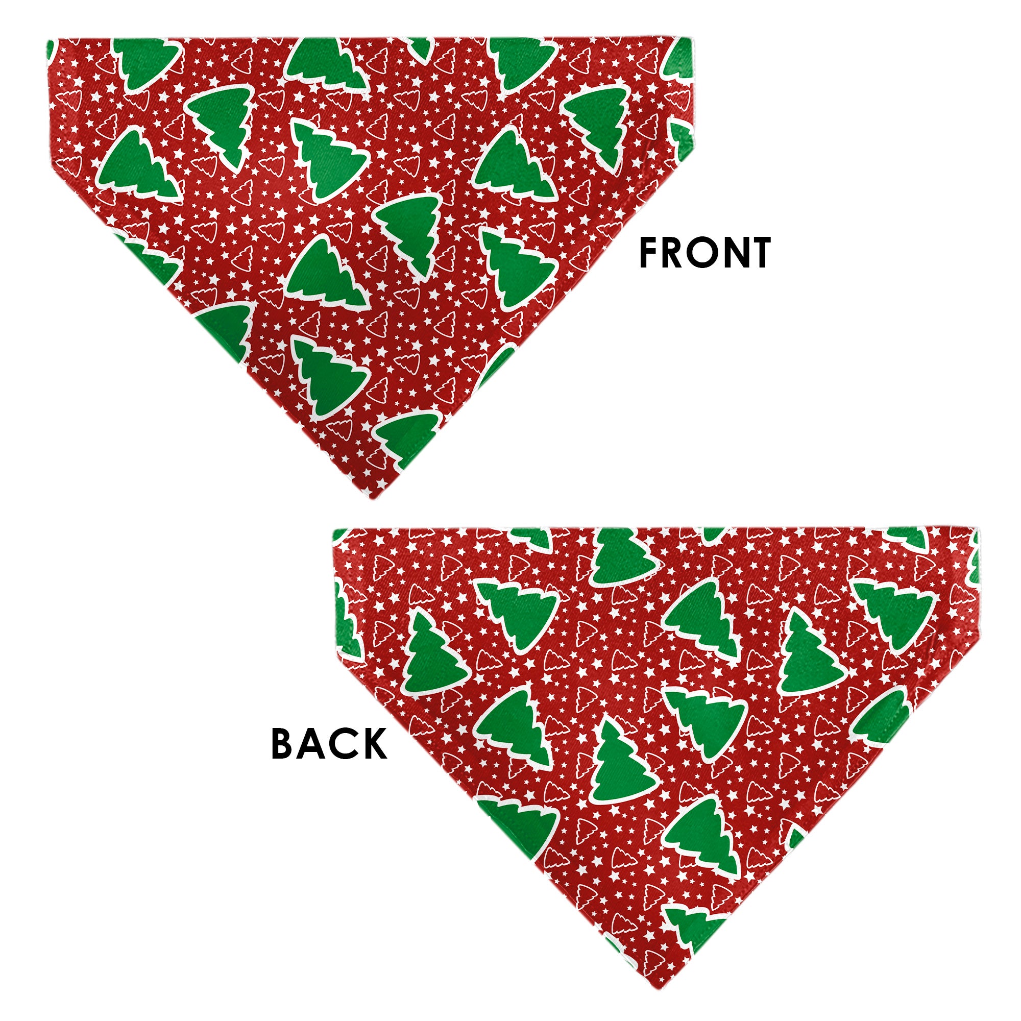 Pet Bandana - Christmas Trees/Stars Red/White/Green Pet Bandanas Buckle-Down