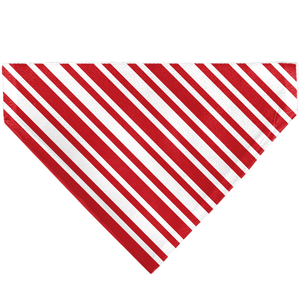 Pet Bandana - Candy Cane3 Stripe White/3-Red Pet Bandanas Buckle-Down