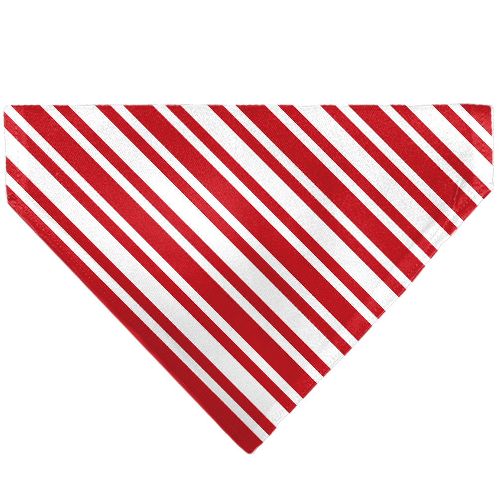 Pet Bandana - Candy Cane3 Stripe White/3-Red Pet Bandanas Buckle-Down