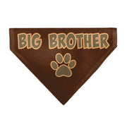 Pet Bandana - BIG BROTHER Text and Paw Browns Pet Bandanas Buckle-Down