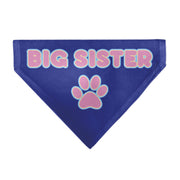 Pet Bandana - BIG SISTER Text and Paw Blues/Lavender Pet Bandanas Buckle-Down