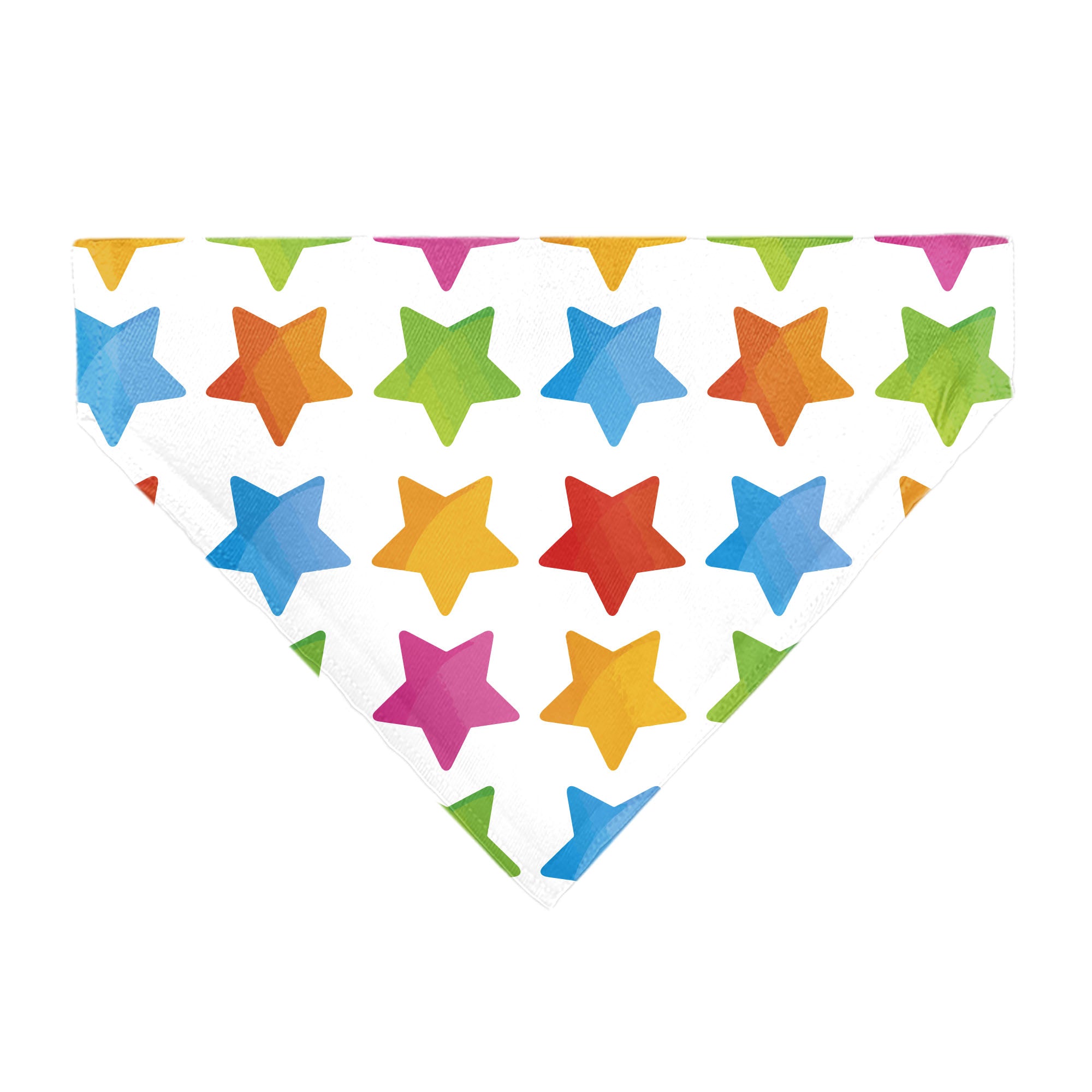 Pet Bandana - BIRTHDAY BOY Text and Stars White/Multi Color Pet Bandanas Buckle-Down