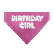 Pet Bandana - BIRTHDAY GIRL Text Pinks/White Pet Bandanas Buckle-Down
