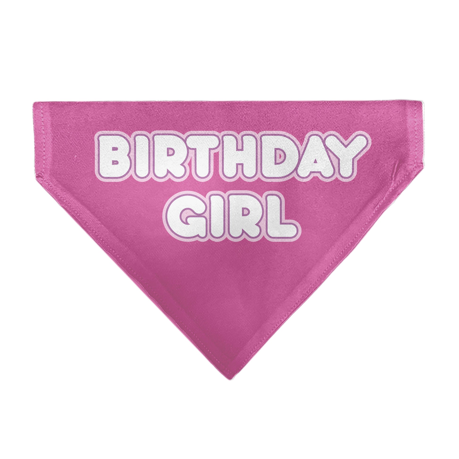 Pet Bandana - BIRTHDAY GIRL Text Pinks/White Pet Bandanas Buckle-Down