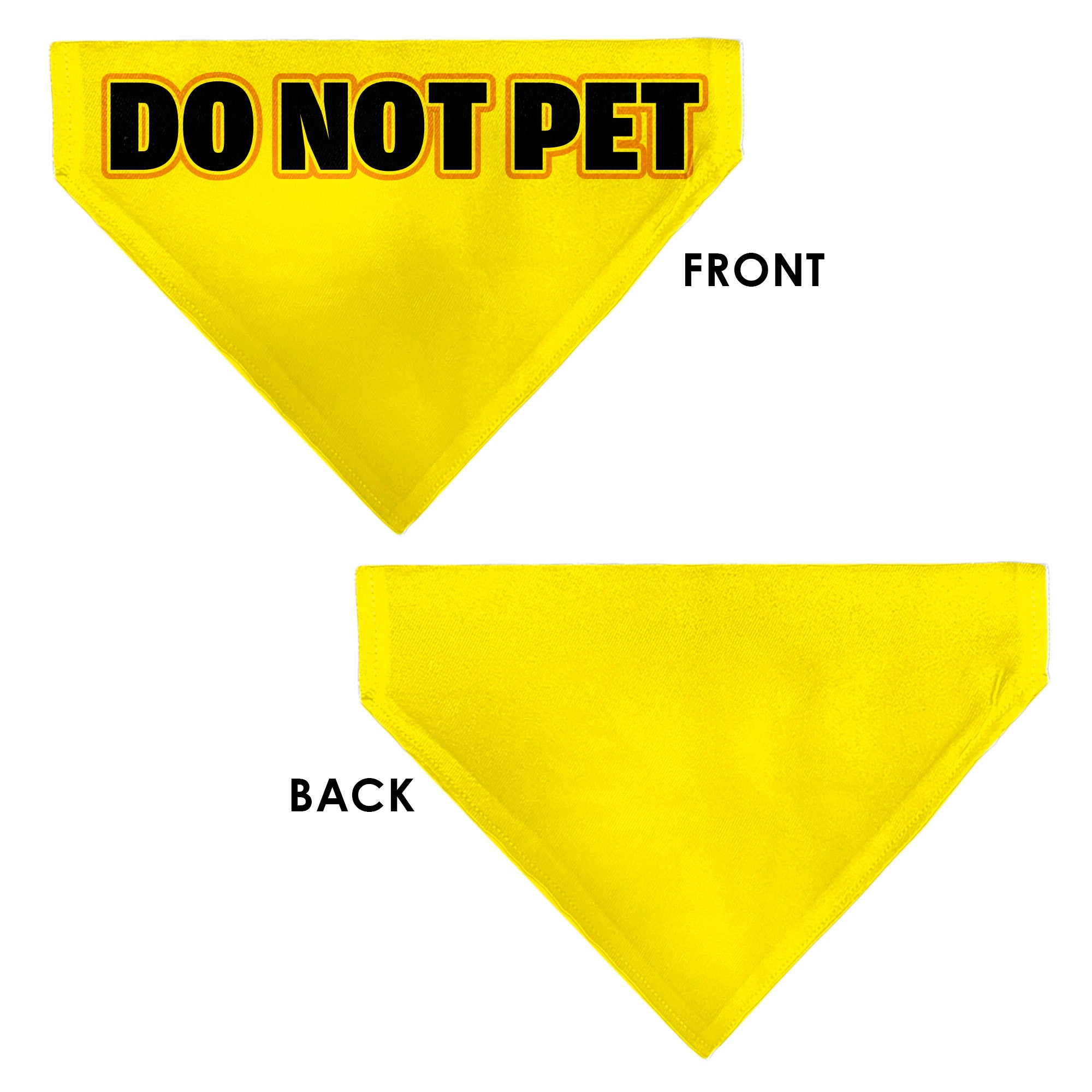 Pet Bandana - DO NOT PET Warning Yellows/Black Pet Bandanas Buckle-Down