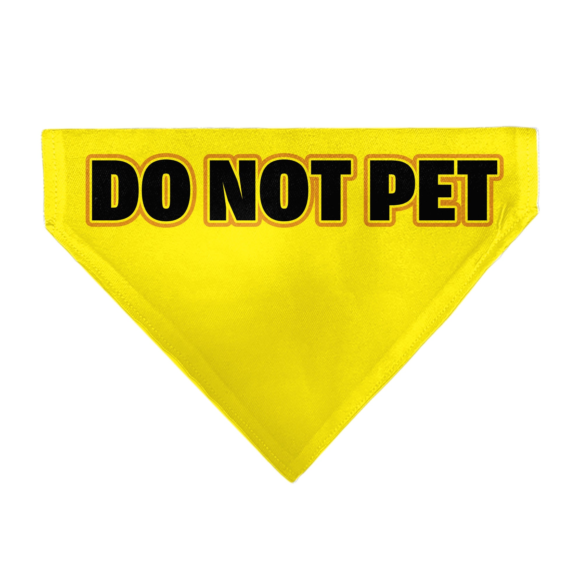 Pet Bandana - DO NOT PET Warning Yellows/Black Pet Bandanas Buckle-Down