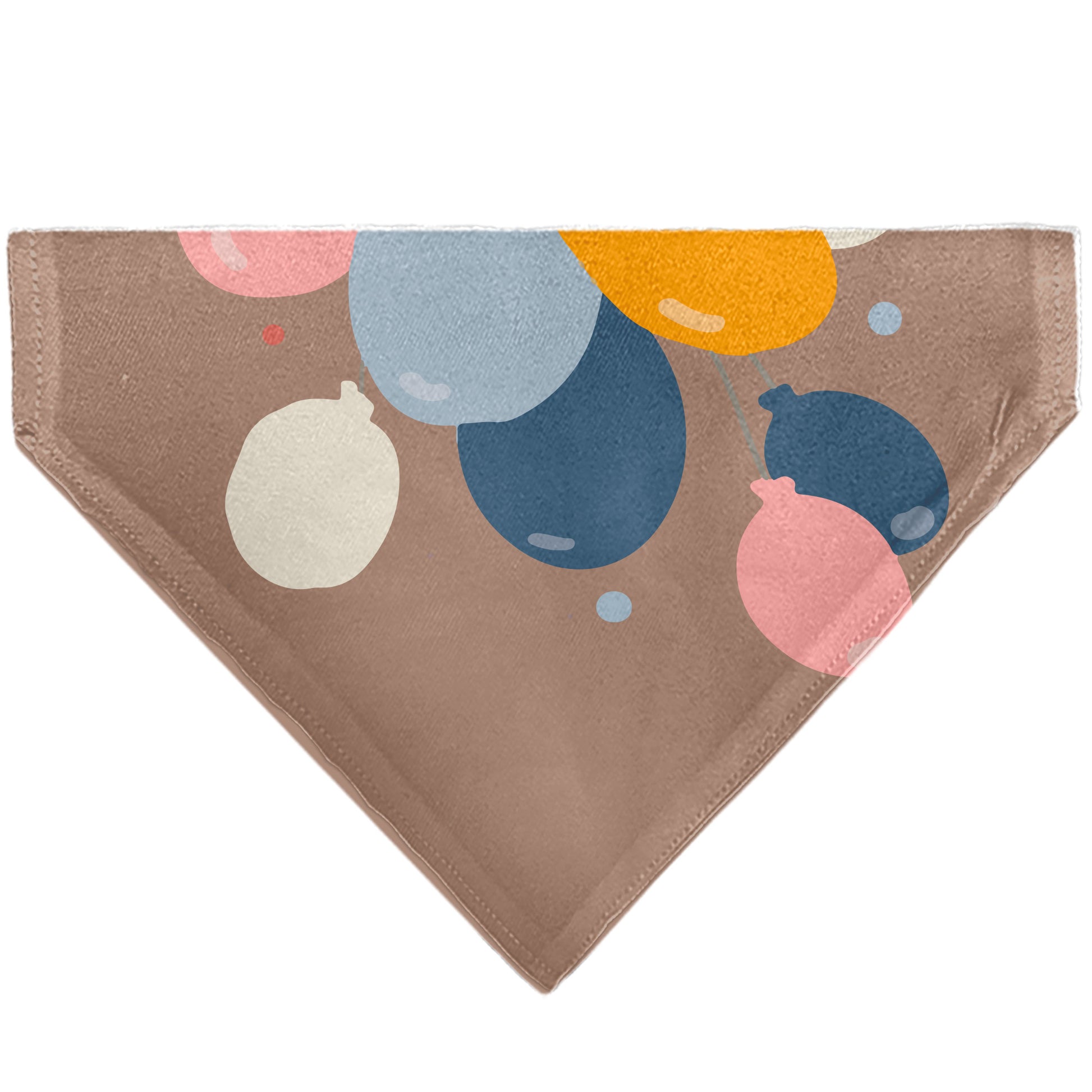 Pet Bandana - HAPPY BIRTHDAY Text and Balloons Tan/Multi Color Pet Bandanas Buckle-Down