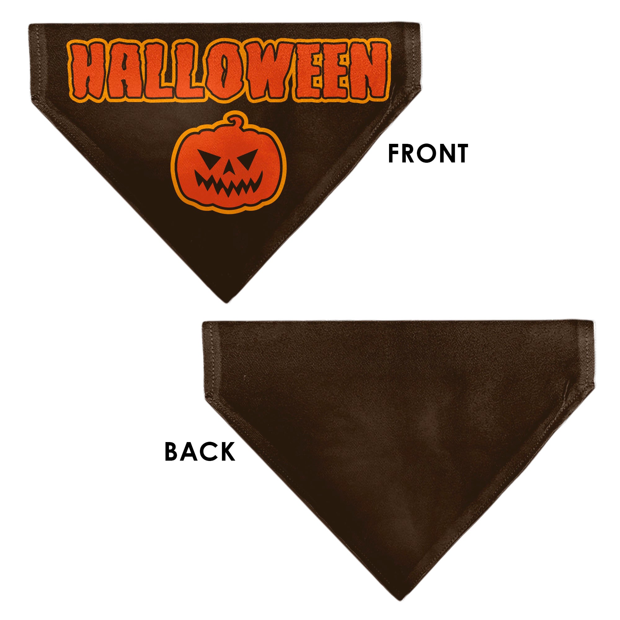 Pet Bandana - HALLOWEEN Jack-O-Lantern Pumpkin Black/Orange Pet Bandanas Buckle-Down