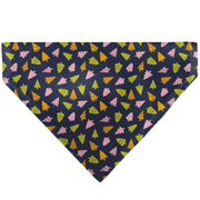 Pet Bandana - Holiday Christmas Trees Collage Navy/Multi Color Pet Bandanas Buckle-Down