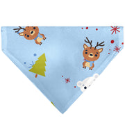 Pet Bandana - Holiday Winter Animals and Christmas Trees Collage Baby Blue Pet Bandanas Buckle-Down