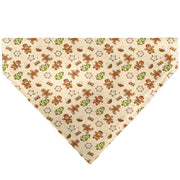 Pet Bandana - Holiday Decorated Gingerbread Cookies Collage Tan Pet Bandanas Buckle-Down