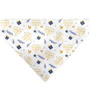 Pet Bandana - Holiday Hanukkah Menorah and Gifts Collage White Pet Bandanas Buckle-Down