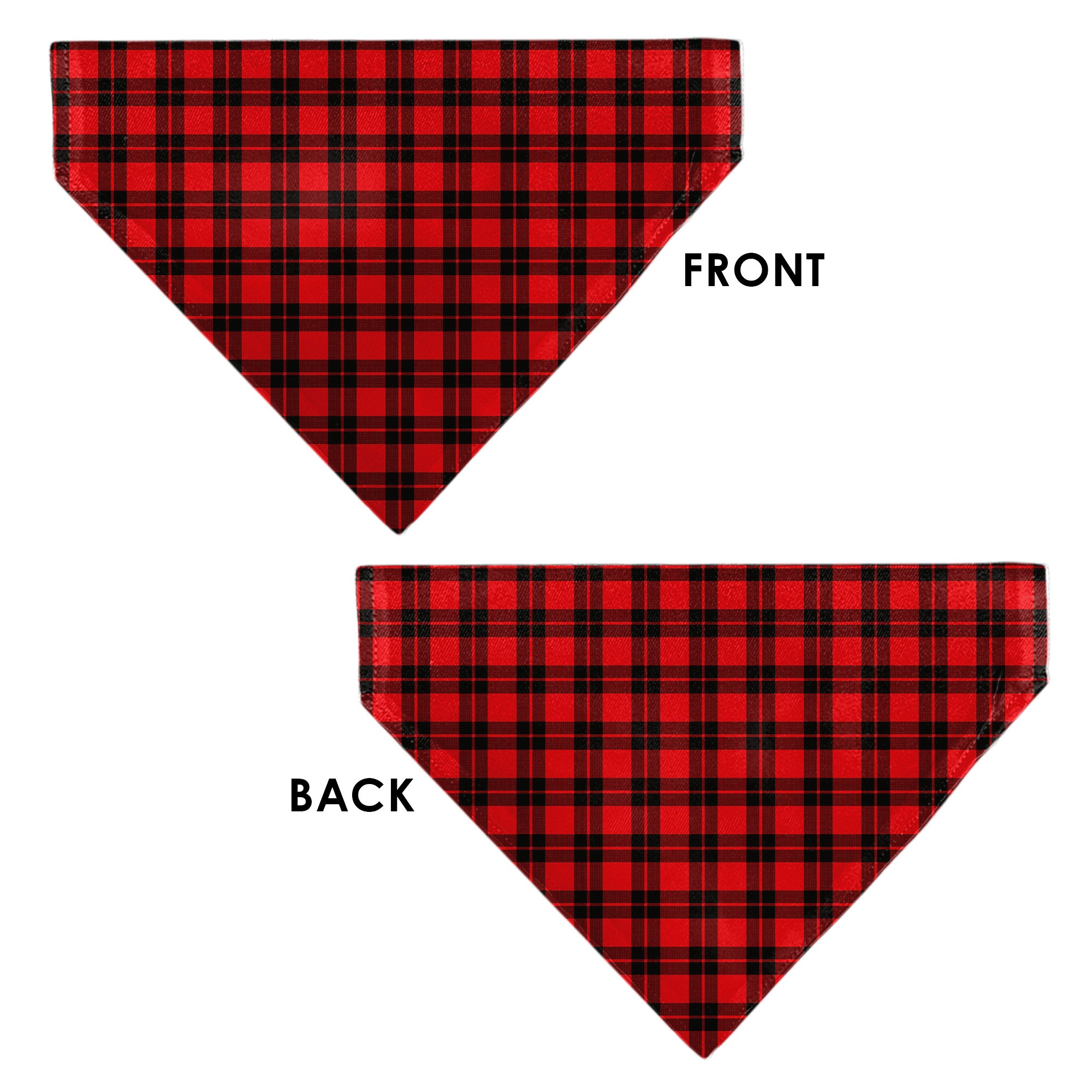 Pet Bandana - Holiday Pajama Plaid Red/Black Pet Bandanas Buckle-Down