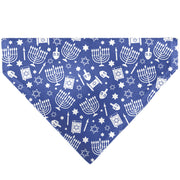 Pet Bandana - Hanukkah Holiday Symbols Blue/White Pet Bandanas Buckle-Down