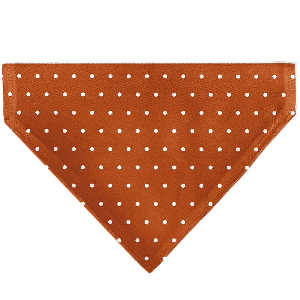 Pet Bandana - Mini Polka Dots Orange/White Pet Bandanas Buckle-Down
