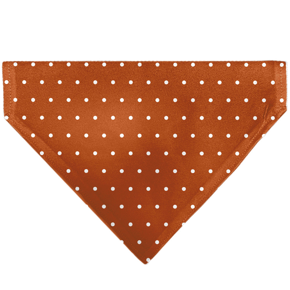 Pet Bandana - Mini Polka Dots Orange/White Pet Bandanas Buckle-Down