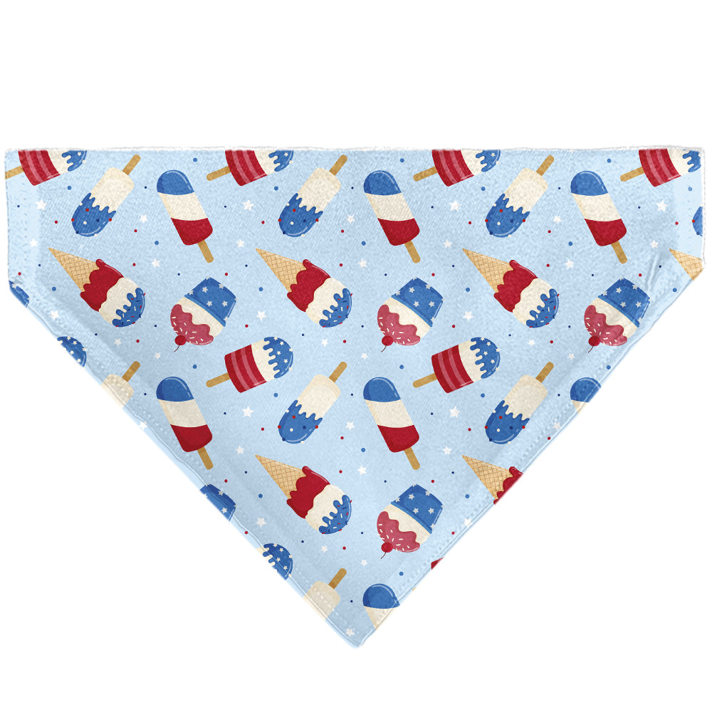 Pet Bandana - Stars and Stripes Desserts Scattered Baby Blue/Red/White/Blue Pet Bandanas Buckle-Down