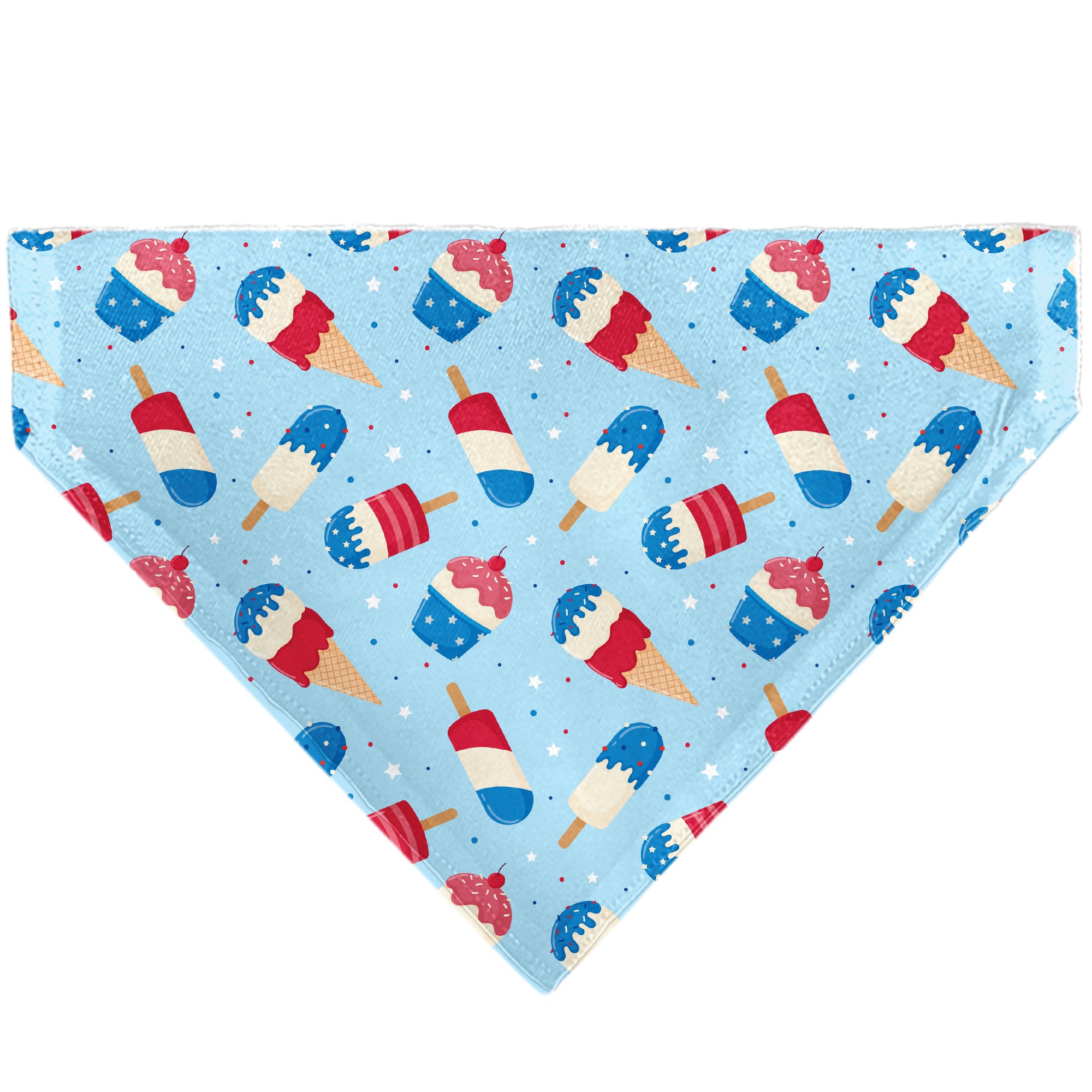 Pet Bandana - Stars and Stripes Desserts Scattered Baby Blue/Red/White/Blue Pet Bandanas Buckle-Down