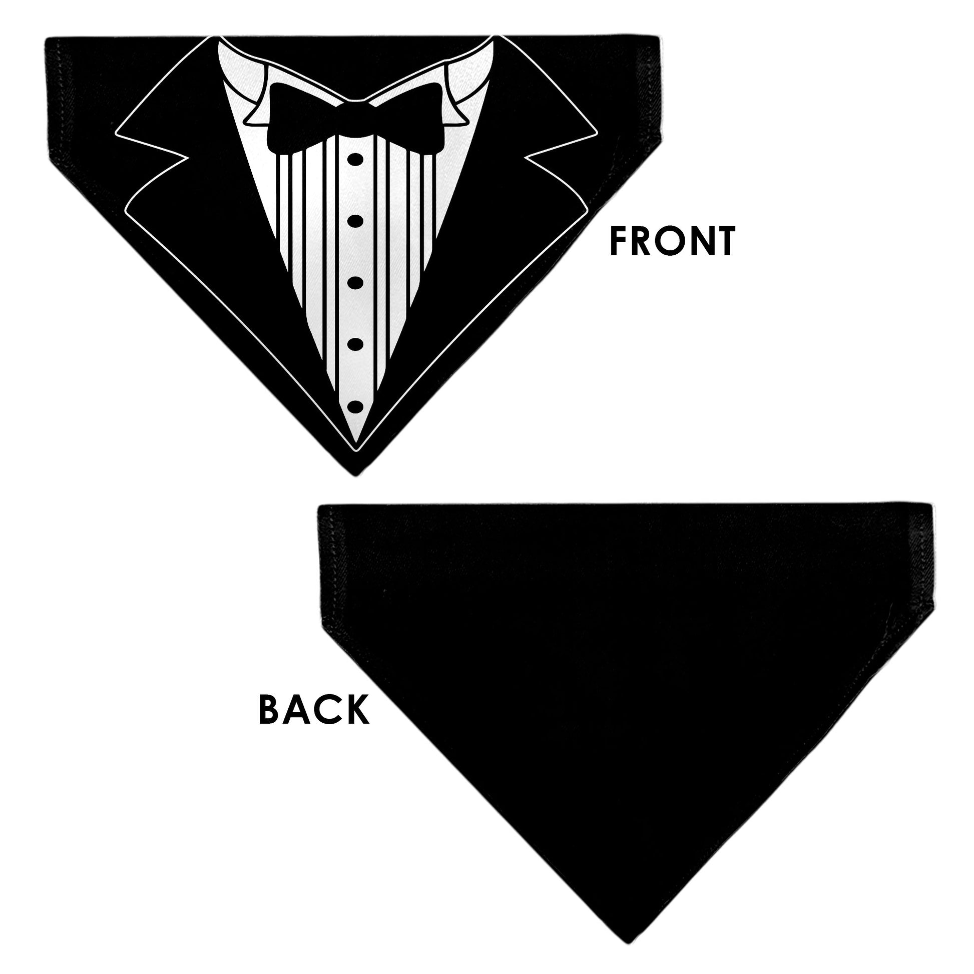 Pet Bandana - Tuxedo Shirt Print Black/White Pet Bandanas Buckle-Down