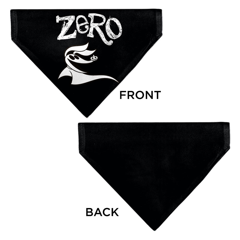 Pet Bandana - Nightmare Before Christmas ZERO Smiling Pose Black/White Pet Bandanas Disney