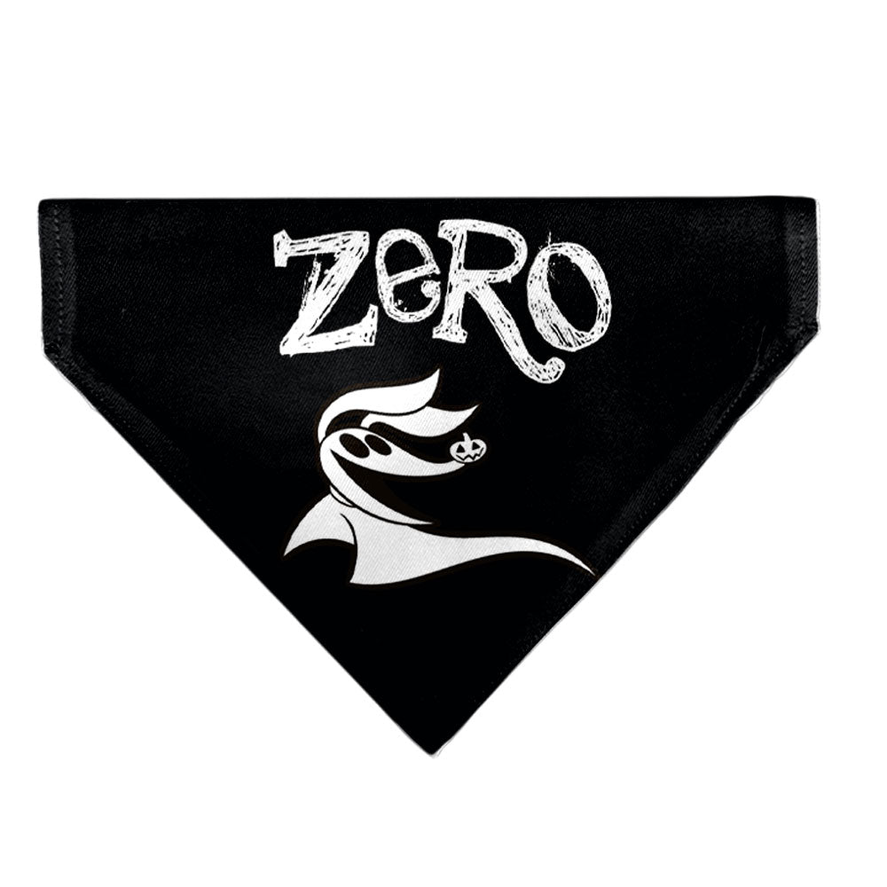 Pet Bandana - Nightmare Before Christmas ZERO Smiling Pose Black/White Pet Bandanas Disney