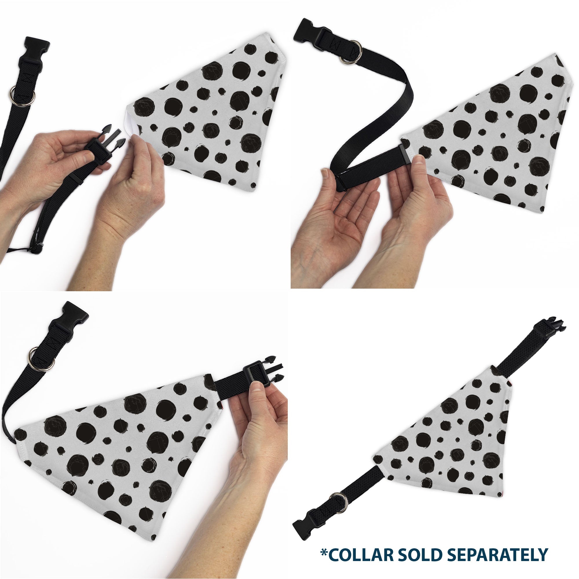 Pet Bandana - 101 Dalmatians Cruella's Spots White/Black Pet Bandanas Disney