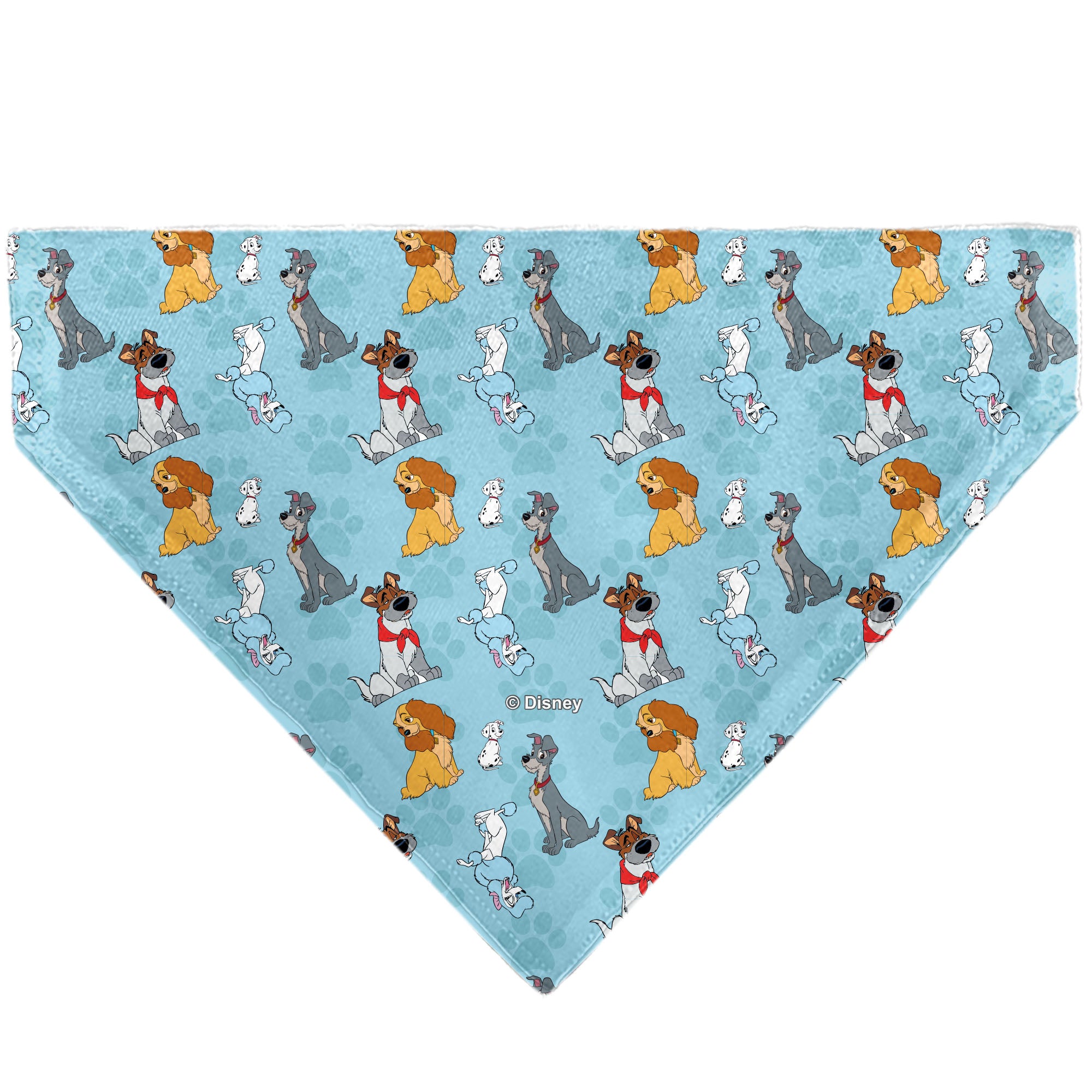 Pet Bandana - Disney Dogs 5-Dog Group Collage/Paws Blues Pet Bandanas Disney