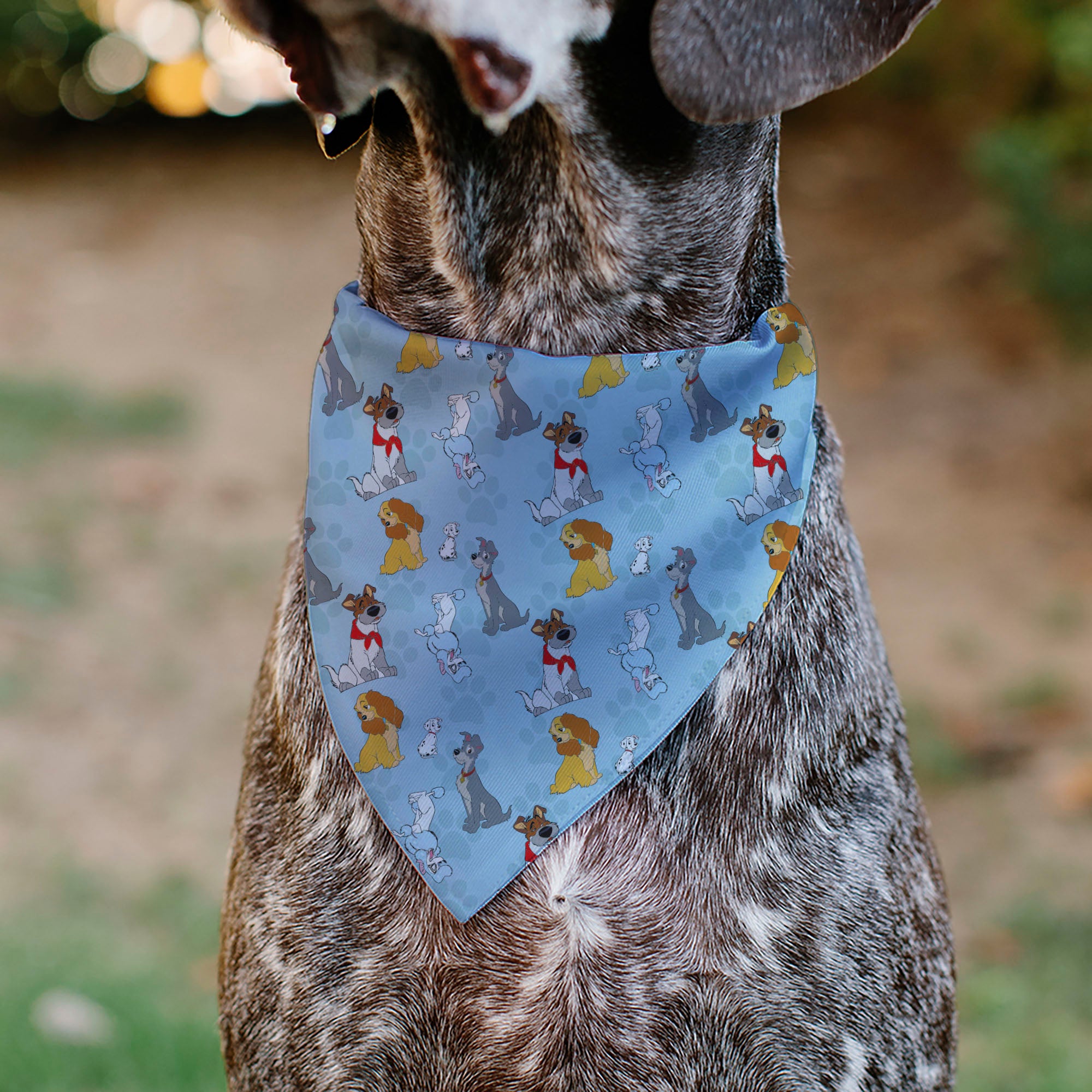 Pet Bandana - Disney Dogs 5-Dog Group Collage/Paws Blues Pet Bandanas Disney