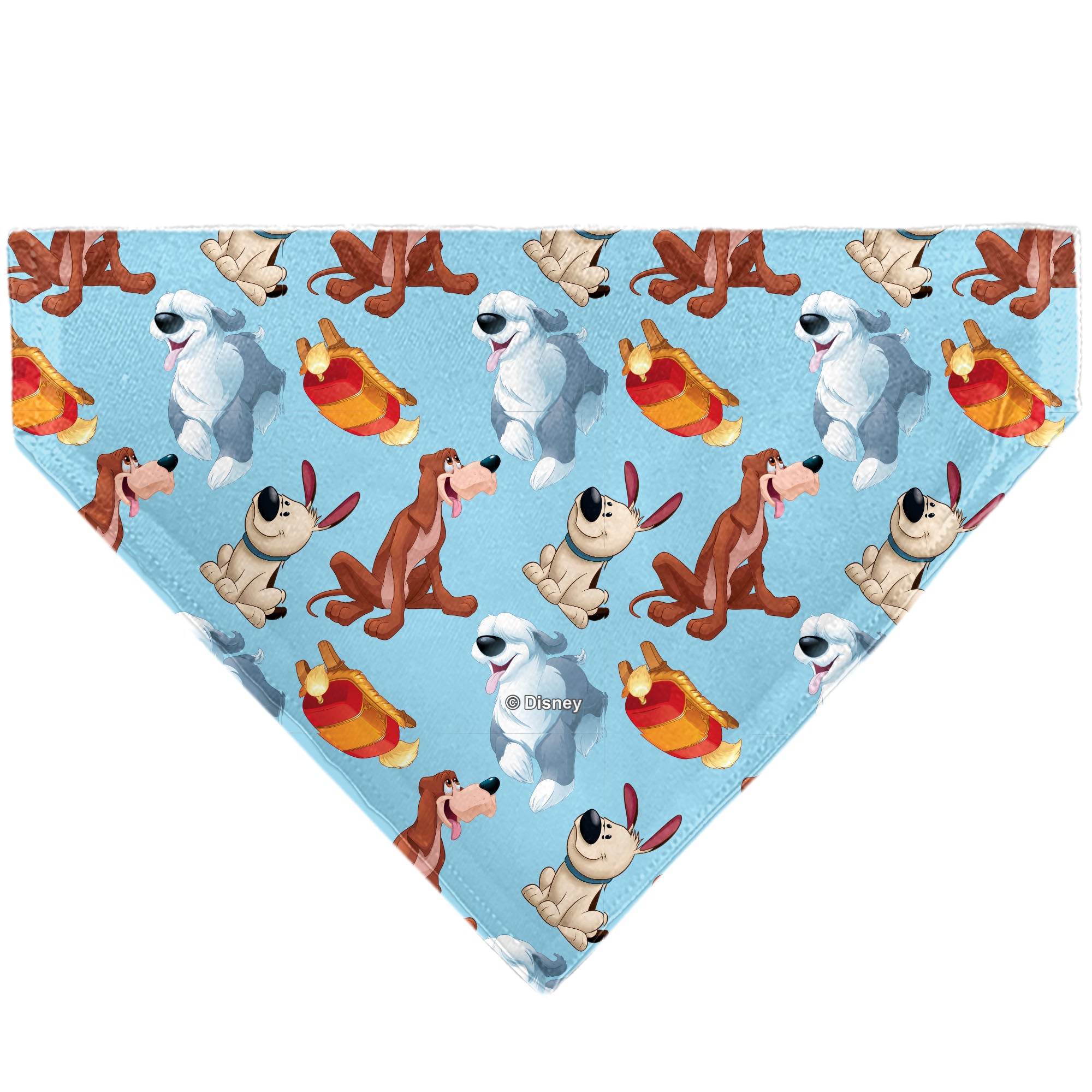 Pet Bandana - Disney Princess Dogs 4-Dog Group Collage/Paws Blues Pet Bandanas Disney