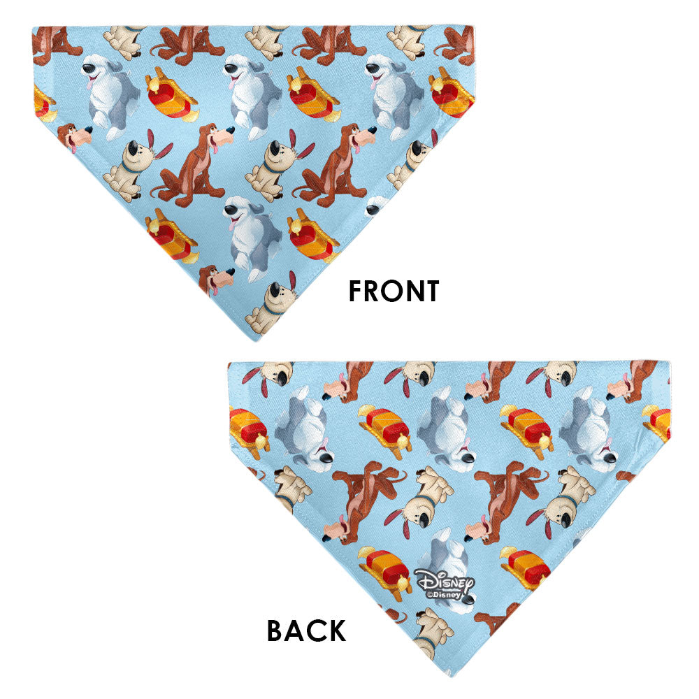 Pet Bandana - Disney Princess Dogs 4-Dog Group Collage/Paws Blues Pet Bandanas Disney