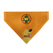 Pet Bandana - Up Dug Pose and Wilderness Explorer Badge Orange Pet Bandanas Disney