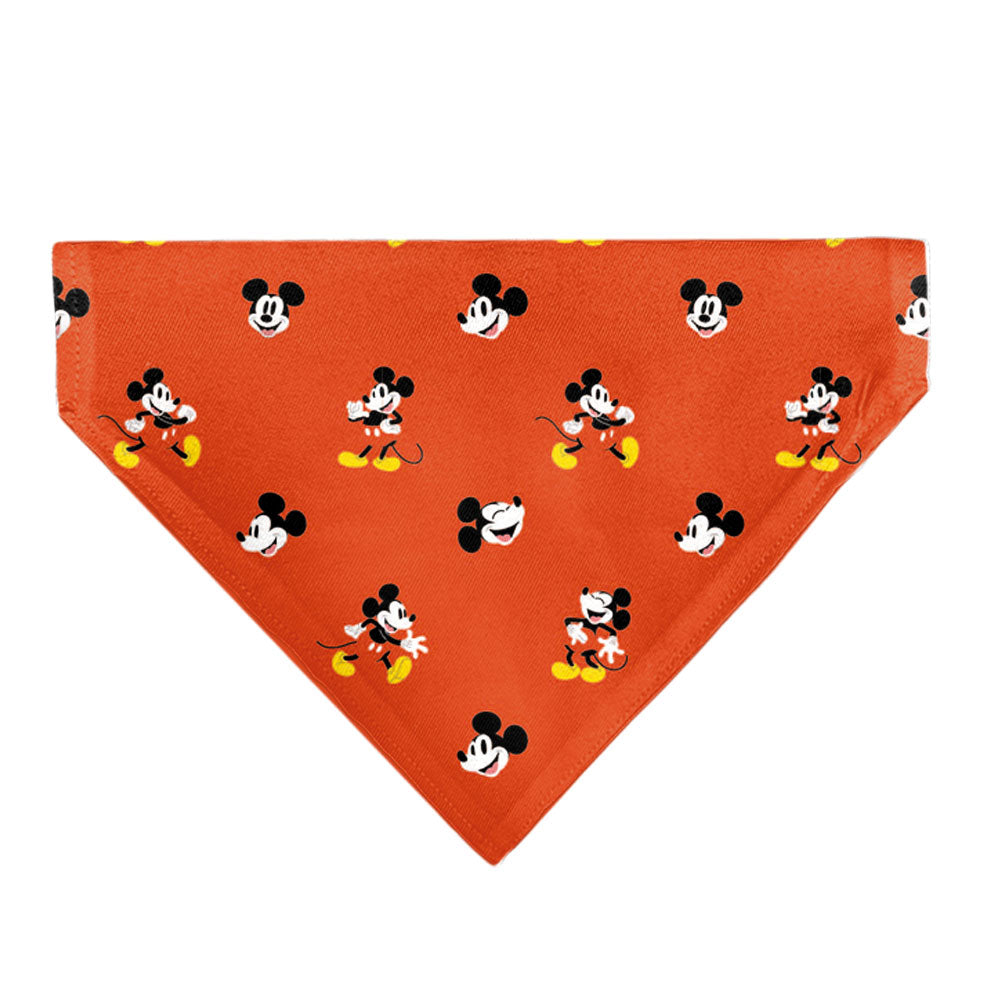 Pet Bandana - Mickey Mouse Poses and Expressions Scattered Red Pet Bandanas Disney