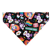 Pet Bandana - Mickey Mouse Pride Poses Rainbow Collage Black Pet Bandanas Disney