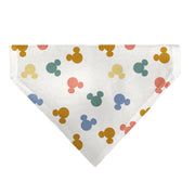 Pet Bandana - Mickey Mouse Ears Icon Scattered White Pet Bandanas Disney