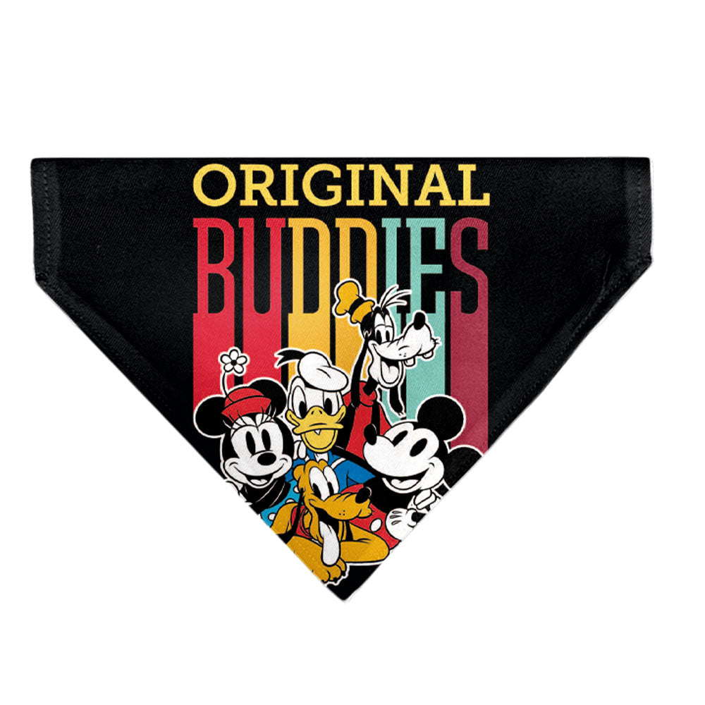 Pet Bandana - Disney Fab Five ORIGINAL BUDDIES Group Pose Black Pet Bandanas Disney