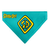 Pet Bandana - Scooby Doo Logo Centered and Collage Blue/Yellow Pet Bandanas Scooby Doo