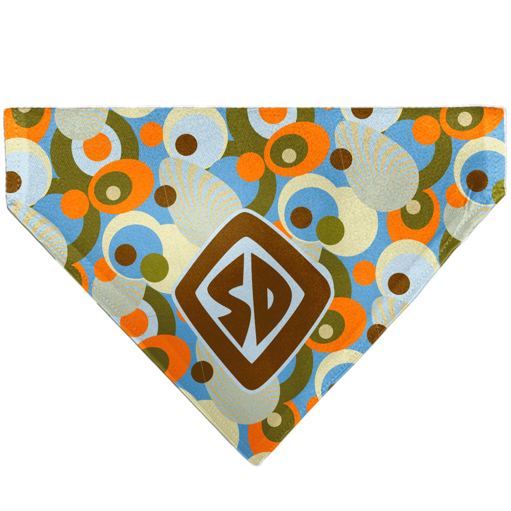 Pet Bandana - Scooby Doo SD Dog Tag Retro Dots Multi Color Pet Bandanas Scooby Doo