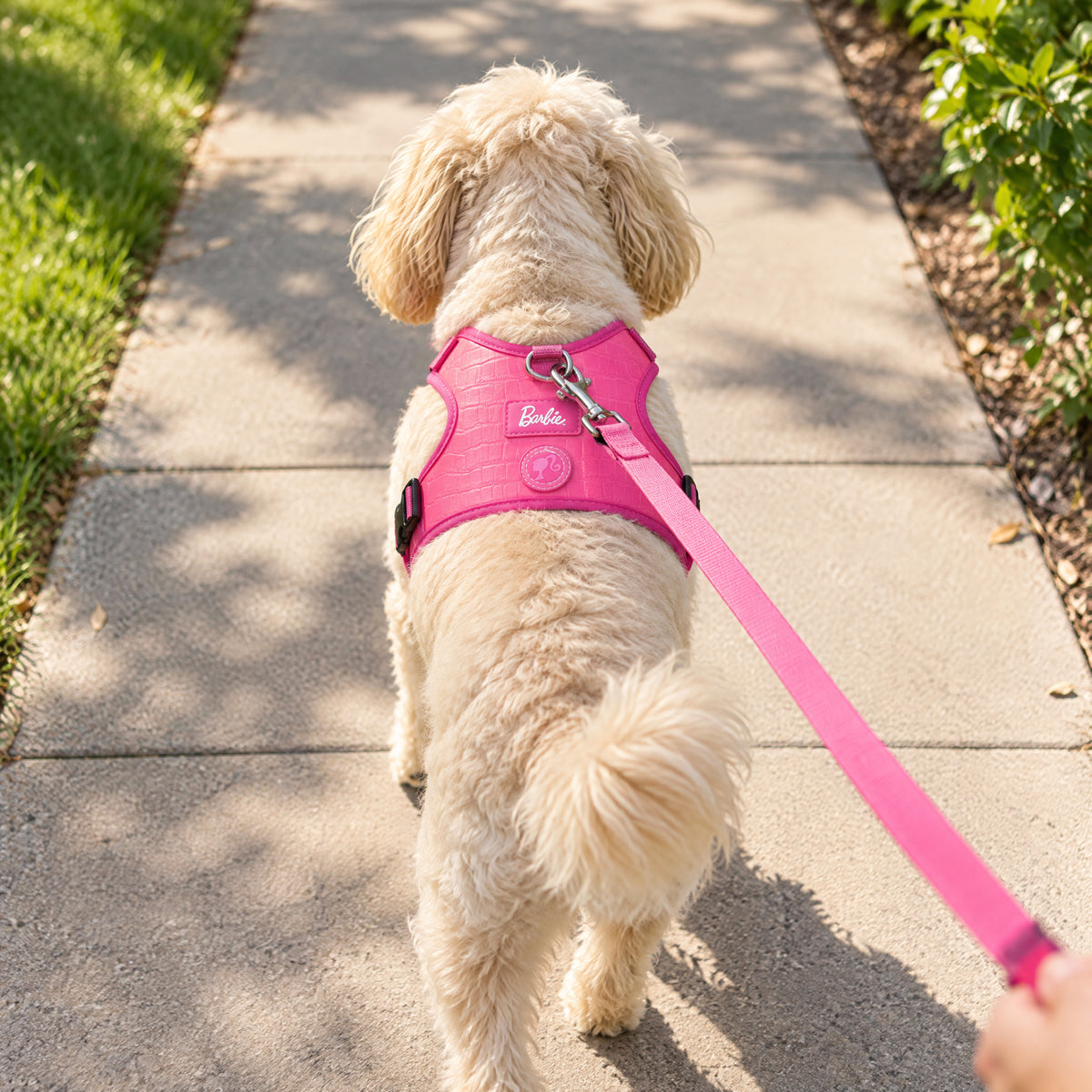 Pet Harness - Barbie Faux Crocodile Skin PU Pink