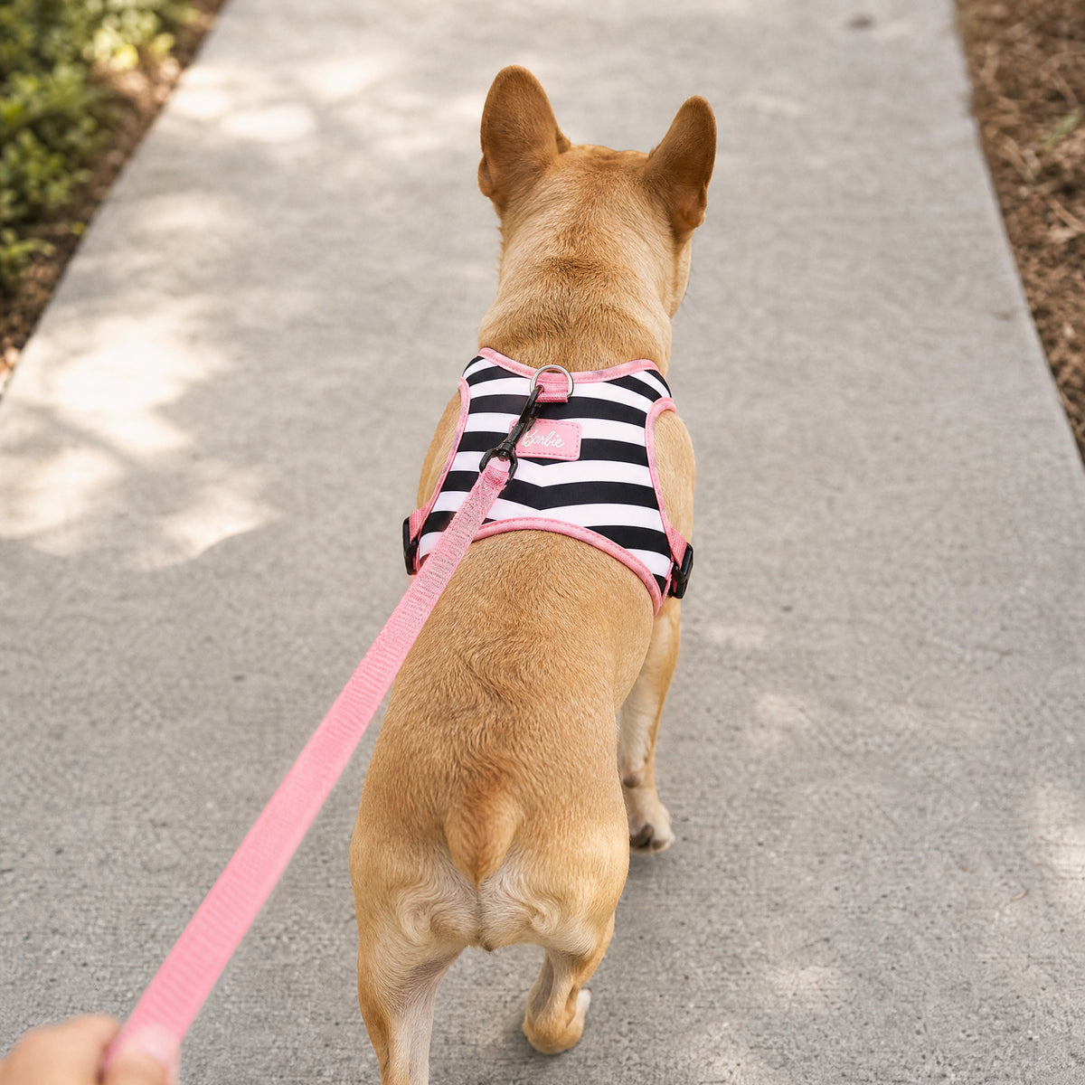 Pet Harness - Barbie Chevron White/Black